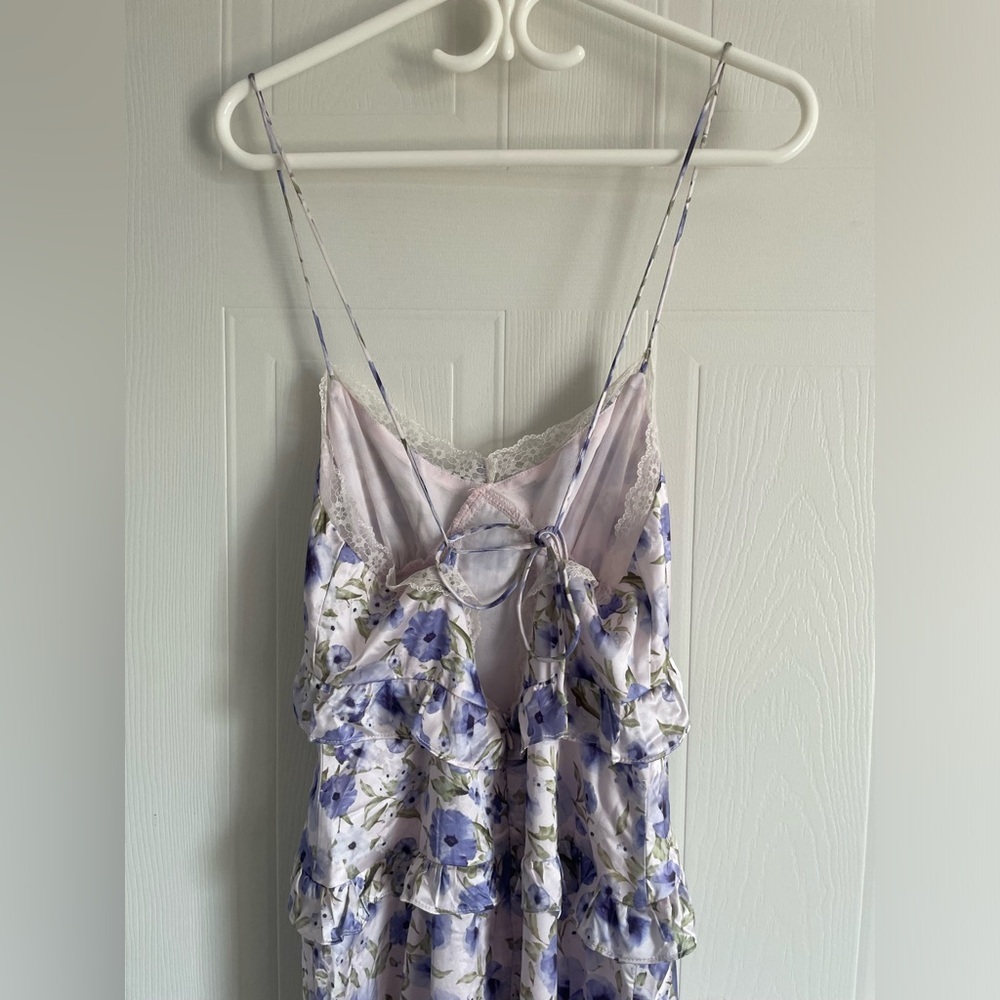 Floral Satin 3D Rosette Maxi Dress M Storia - Picture 8 of 17
